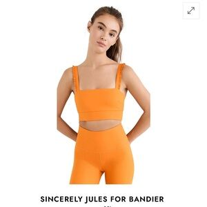 - Sincerly Jules rue ruffle bralette NWT size M orange